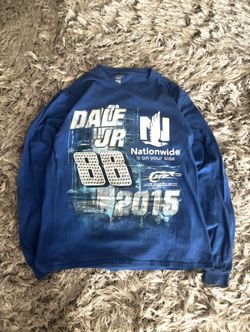 NASCAR Sprint Cup Series 2015 Dale Jr. long-sleeve T-shirt in blue. Tagged Medium