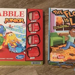 🚨Deal: ✨2 Kids Board Games: Junior Scrabble + The Floor is Lava (brand new)