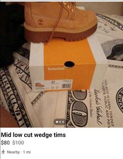 Timberland Wheat Wedge Boot with Box