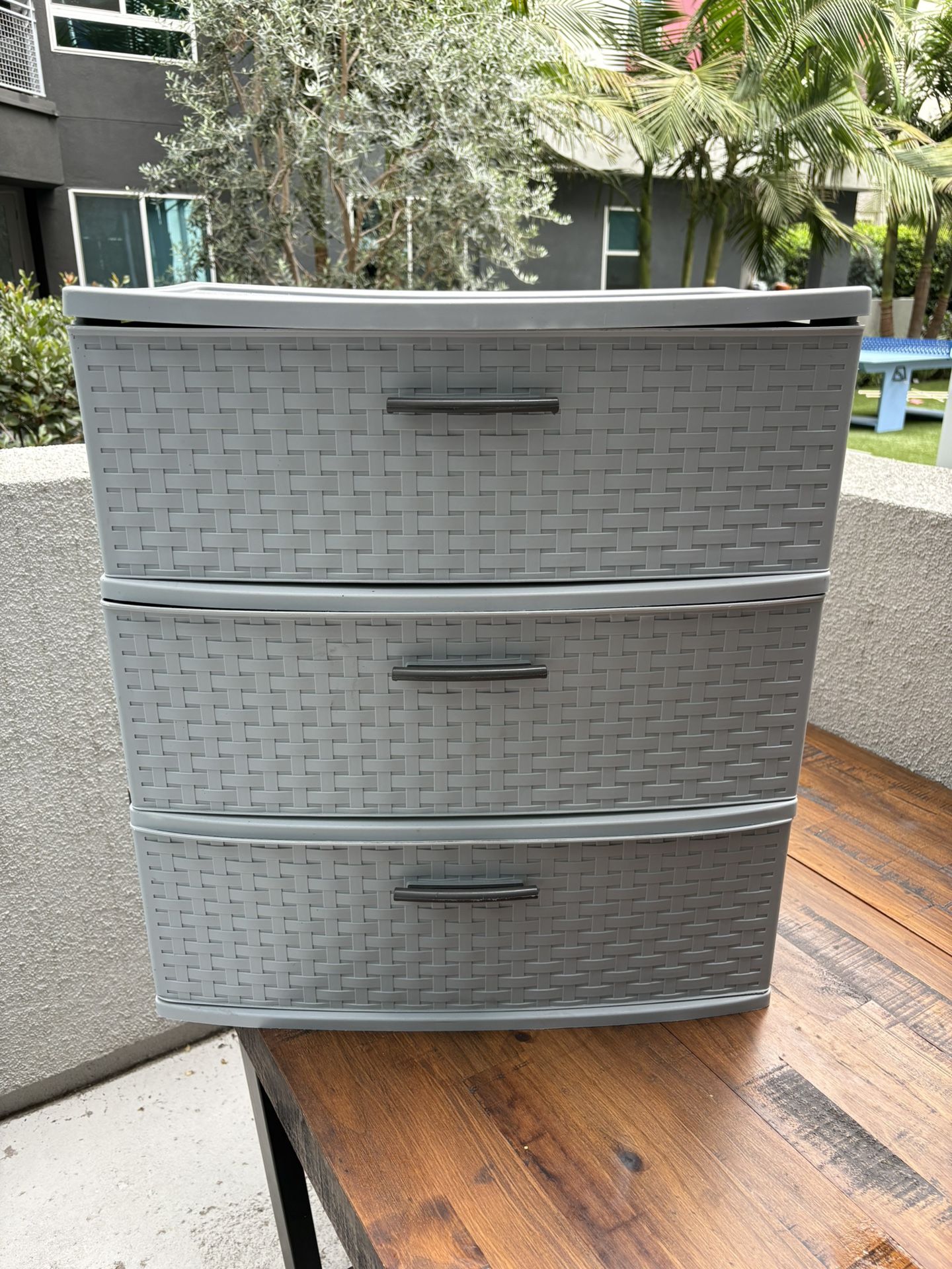 Gray Plastic Container 3 Drawer