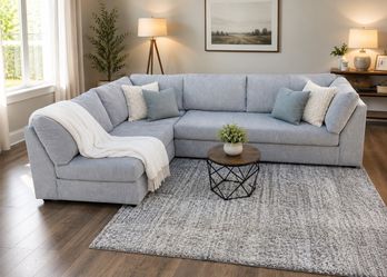 Gray sectional couch