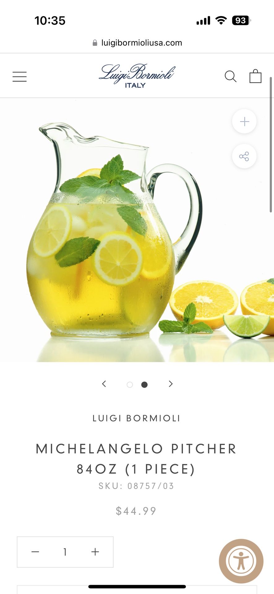 Glass Pitcher (84oz)