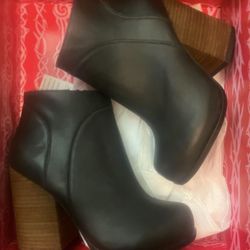 Jeffrey Campbell Hanger Leather Raw Bootie Shoes 