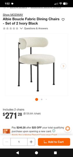 Albie Boucle Dining Chairs (4)
