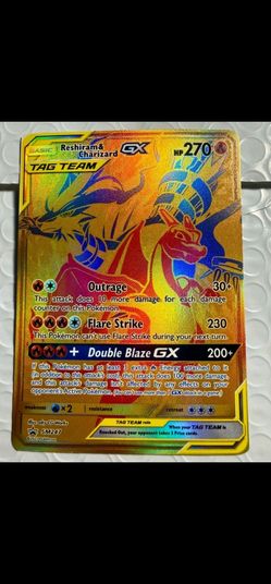 Reshiram & Charizard GX SM247 Gold Promo Card