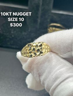 10KT NUGGET RING SIZE 10