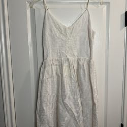 Bar III White Striped Dress