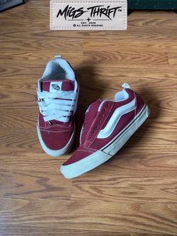 Vans Low-Top Sneakers Burgundy and White
