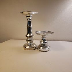 Glass And Metal Candle Holders 
