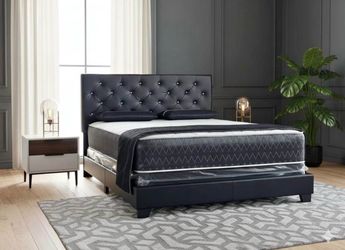 NEW QUEEN, SIZE BED WITH MATTRESS AND BOXSPRING, INCLUDING FREE DELIVERY PAY UPON ARRIVAL