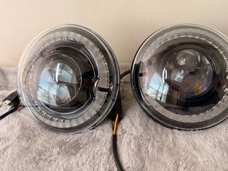 7" RGB LED Headlights for Jeep Wrangler & Classics - Bluetooth App Control (New)