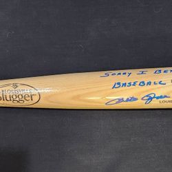 Pete Rose Signed, JSA-Certified Baseball Bat,  Inscribed "Sorry I Bet On Baseball "