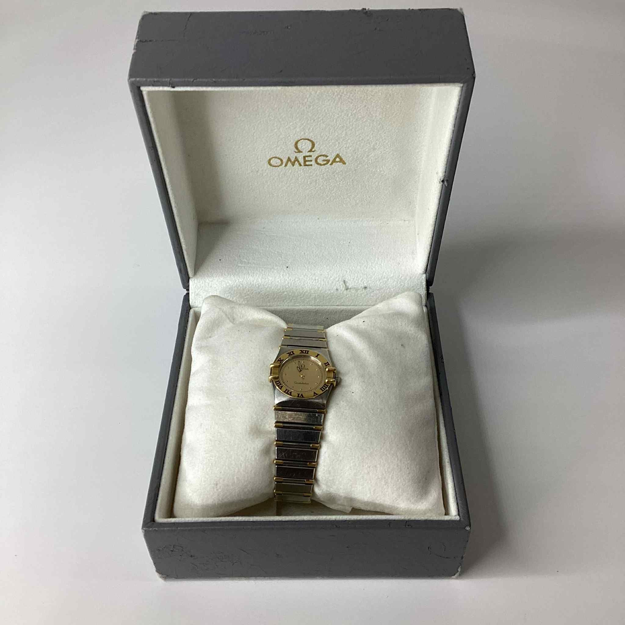 Omega Constellation Women's Watch with Two Tone Stainless Steel Band