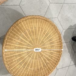 Round Natural Rattan Coffee Table