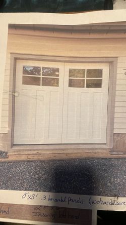 Brand new custom carriage house garage door 8 x 8
