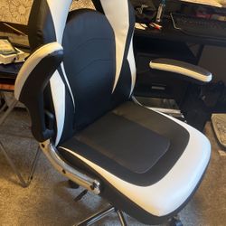 Ergonomic Faux Leather Black &White New Chair,