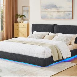 NEW ZIMA GREY LUXURY QUEEN AND KING BED WITH MATTRESS AND FREE DELIVERY 