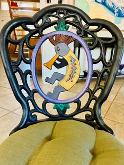 Solid Wrought Iron Kokopelli Chair
