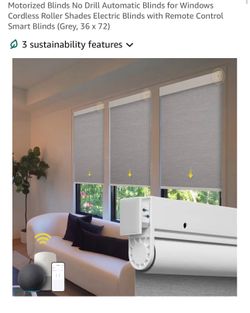 Hapadif Motorized Roller Shades with remote