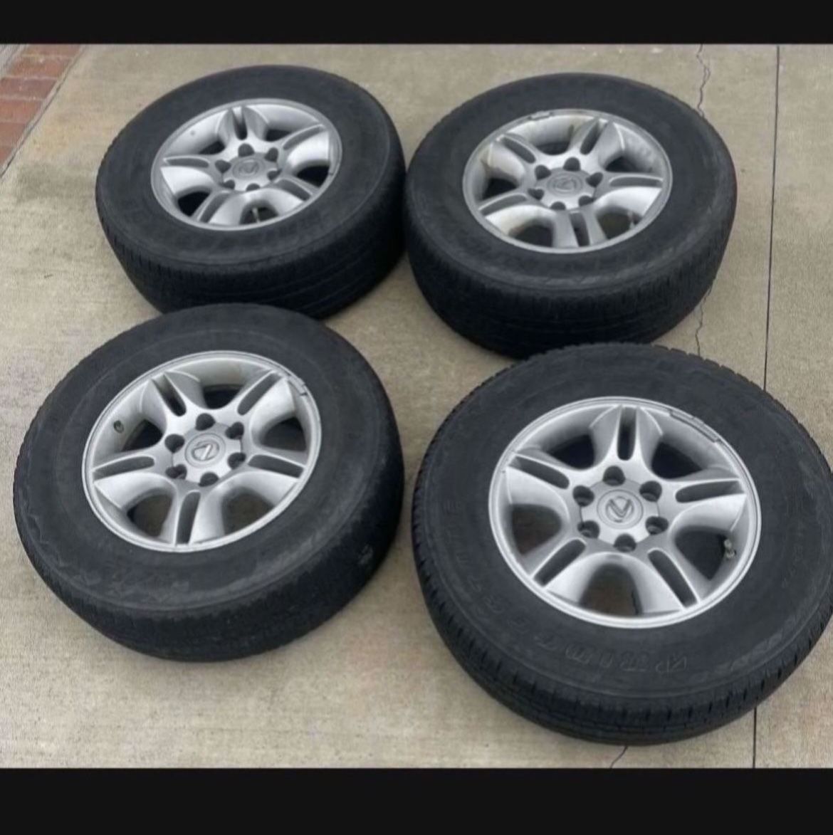 4 - 265/65r17 6x5.5 6x139.7 Lexus Gx470 Stock Wheels Rims With Tires TPMS !!!!!!!!!