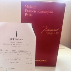 Baccarat rouge 540 cologne 