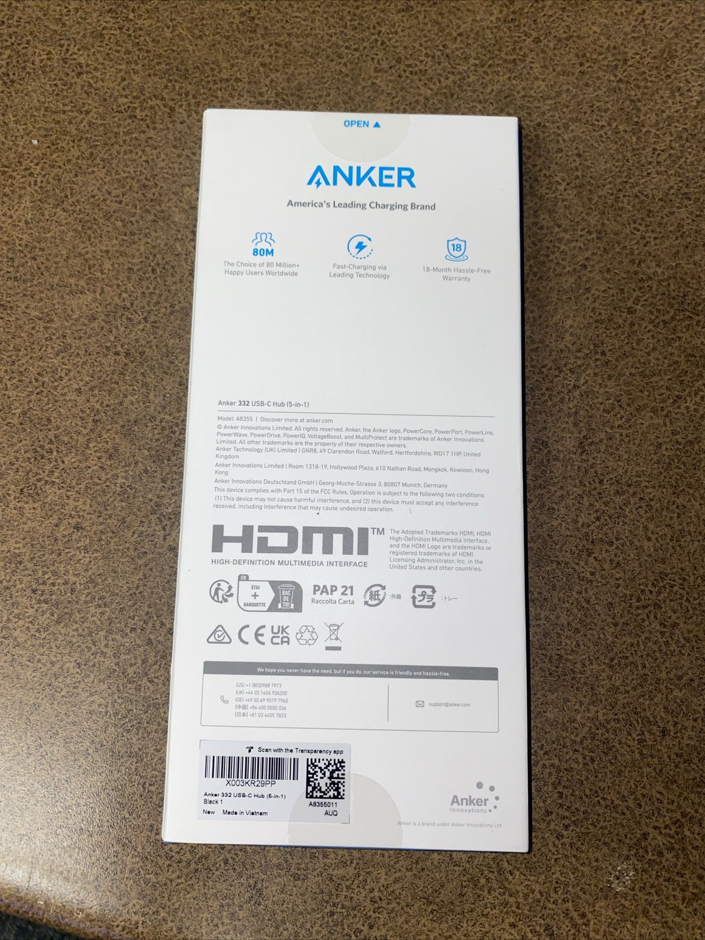 ANKER PowerExpand+ 7-in1 USB-C PD Media Hub New in Open Box A8346