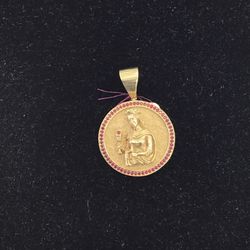10K Gold Religious Pendant 