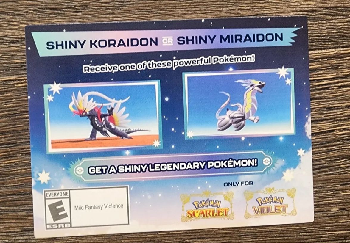 Shiny Koraidon & Miraidon Code