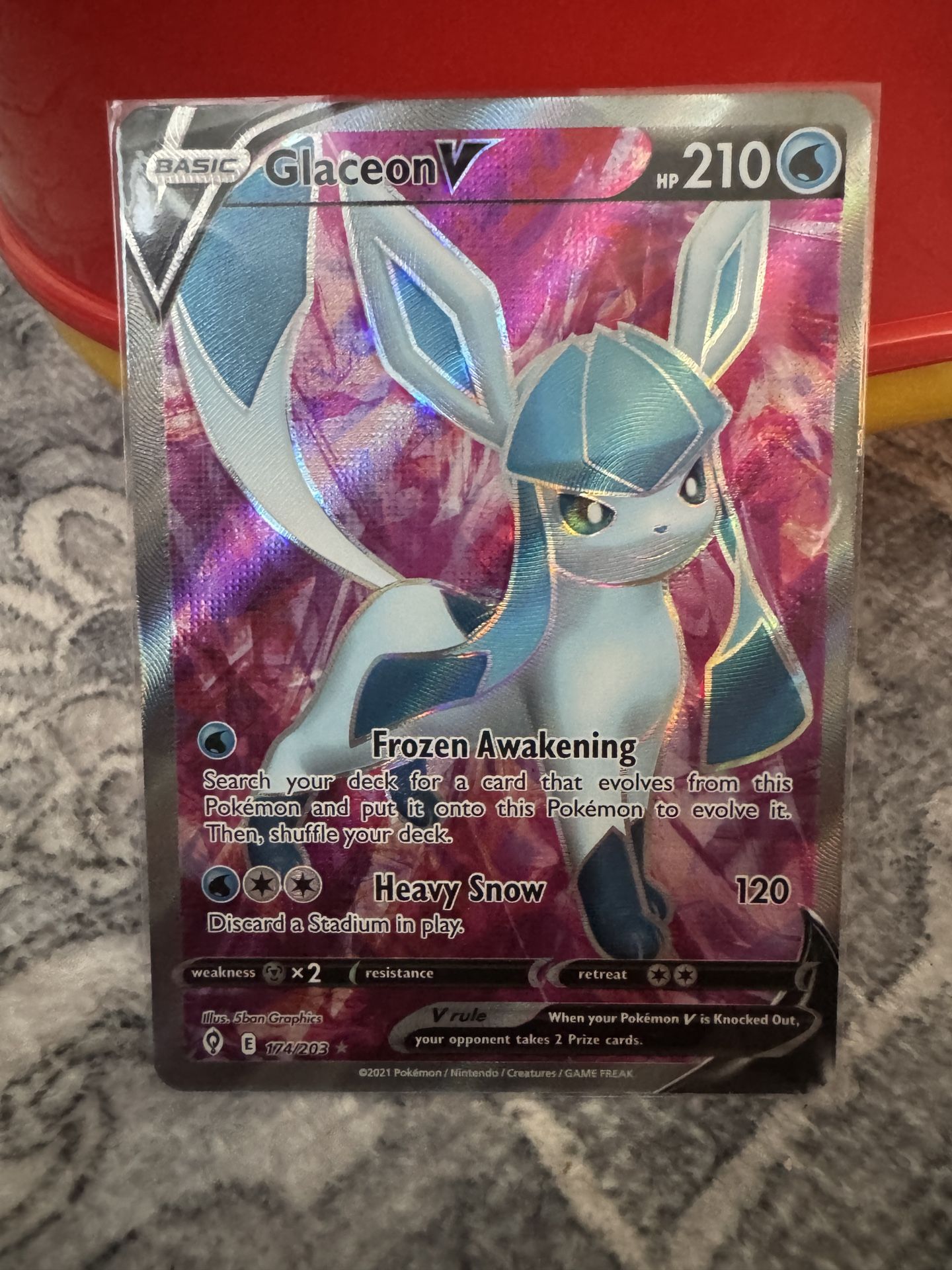 Glaceon V Evolving Skies 174/203