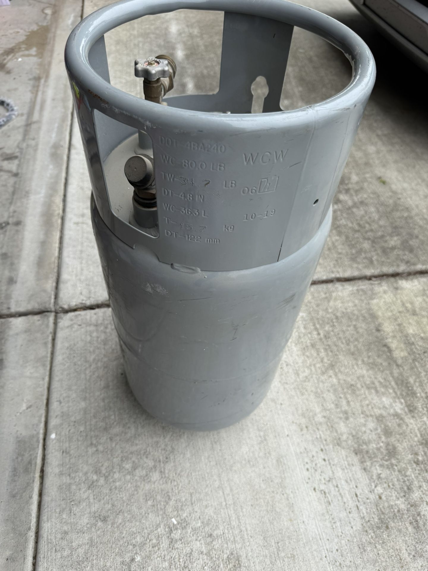 8 Gal Steel LPG Forklift-Propane Tank!80lbs-WC