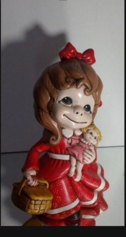 80's ATLANTIC MOLD CERAMIC  FIGURINE 9"×6" - M08