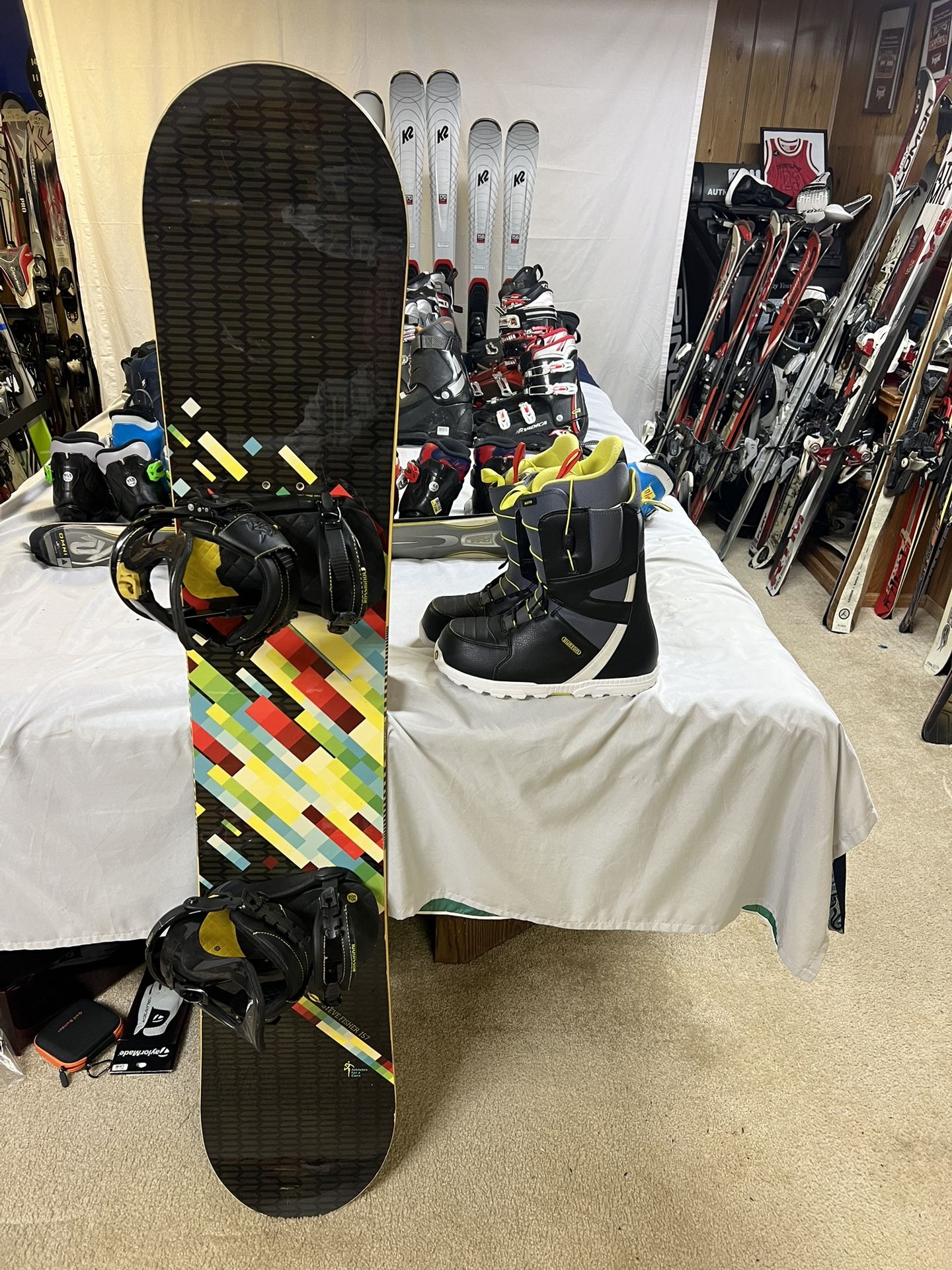 Simms Snowboard Package With Boots And Bindings