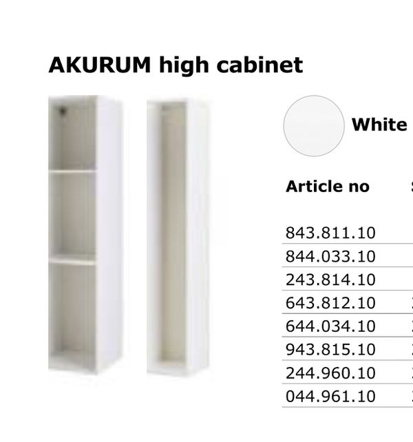 Ikea Akurum High Cabinets 80x24x12 For Sale In Bridgeville Pa