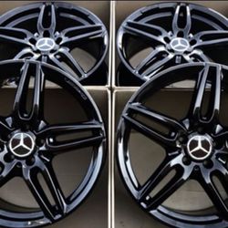 19” Mercedes E350 E400 E300 AMG Black Wheels 