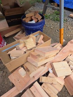 Free clean wood scraps for fire pit, stove, or campfire