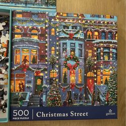 Galison Puzzle 500pcs Christmas Street 