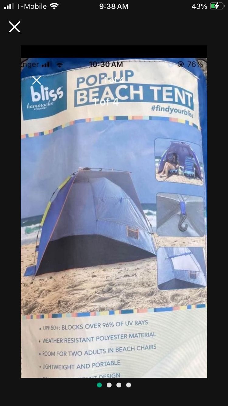 New Pop Up Sun Shade Tent, Beach Tent