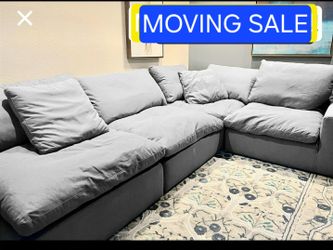 Gray Cloud Couch Modular Sectional Sofa