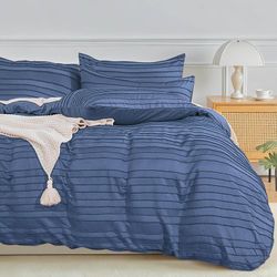 Full Size 3 Pieces Boho Tufted Duvet Cover Set