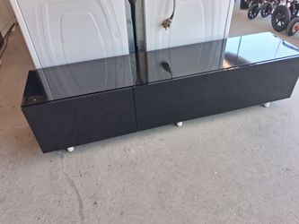 Black Laminated console/ TV stand 3 drawers