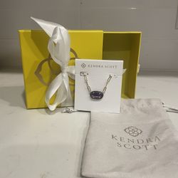 Elisa Enamel Frame Paperclip Short Pendant Necklace