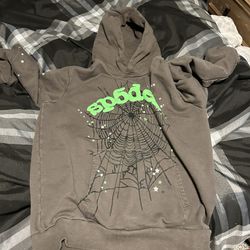 Grey and Green spider hoodie 