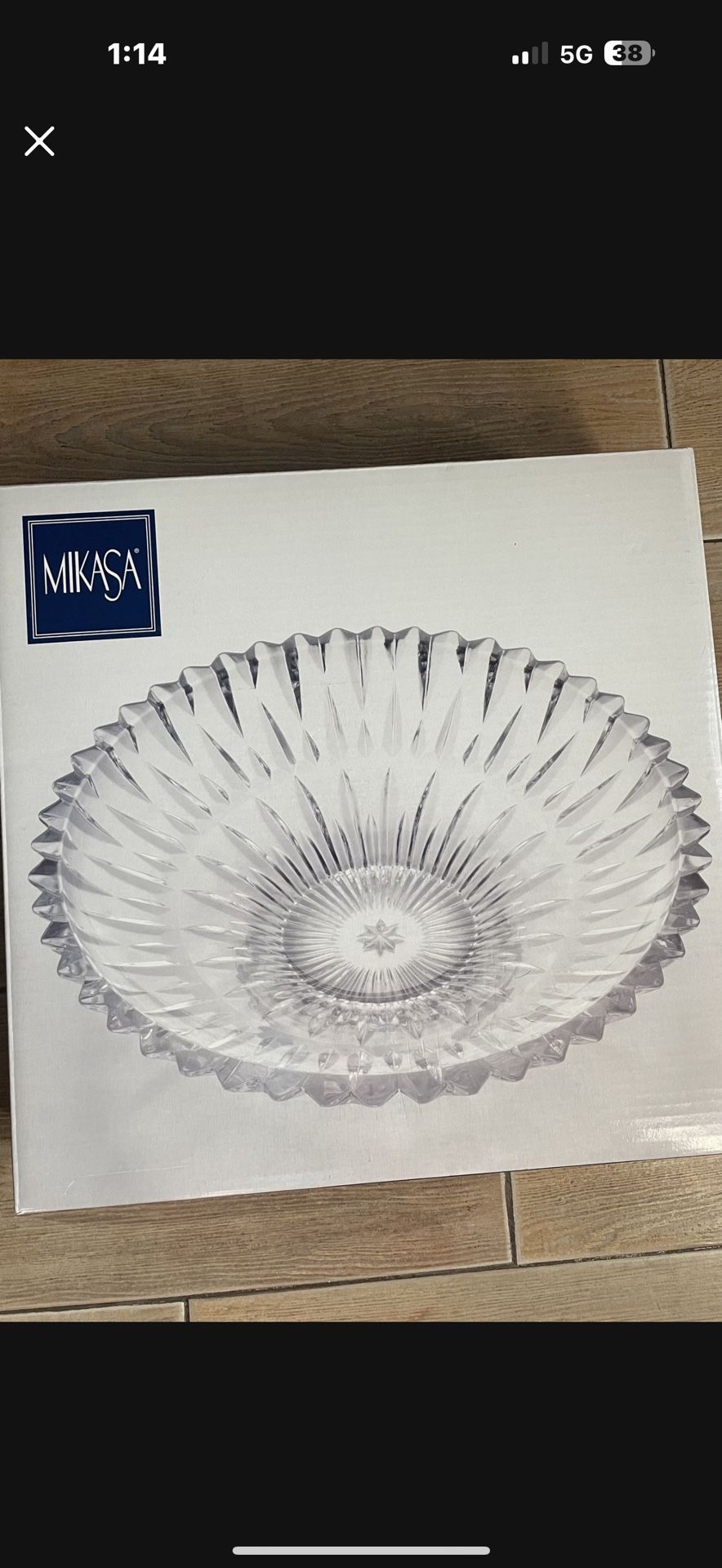 Mikasa Cut glass Center Piece