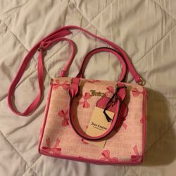 Juicy Couture Mini Satchel Crossbody Bag – Pink Bow Print | New w/ Tags