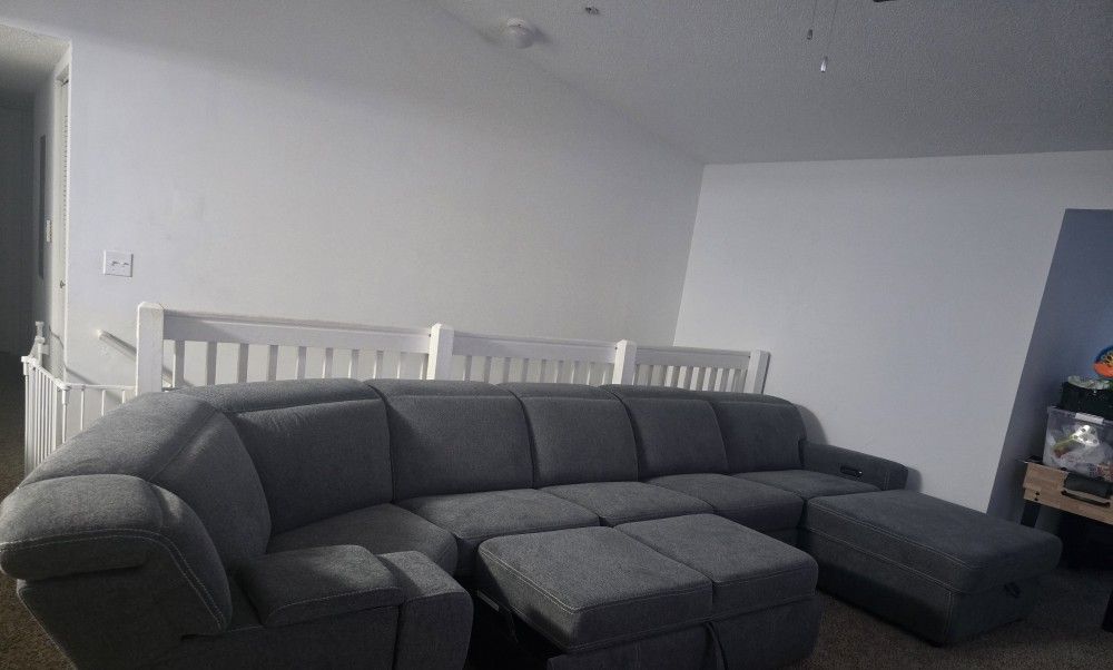 City Furniture Reclining Chaise Sleeper Sectional
