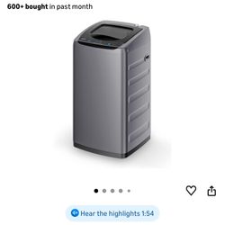 Comfee Portable Washing Machine, 0.9 cu.ft Compact Washer With LED Display, 5 Wash Cycles, 2 Built-in Rollers, Space Saving Full-Automatic Washer