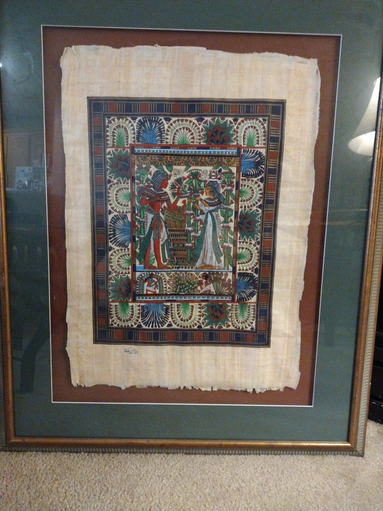 Authentic Egyptian Papyrus Painting Wall Art
