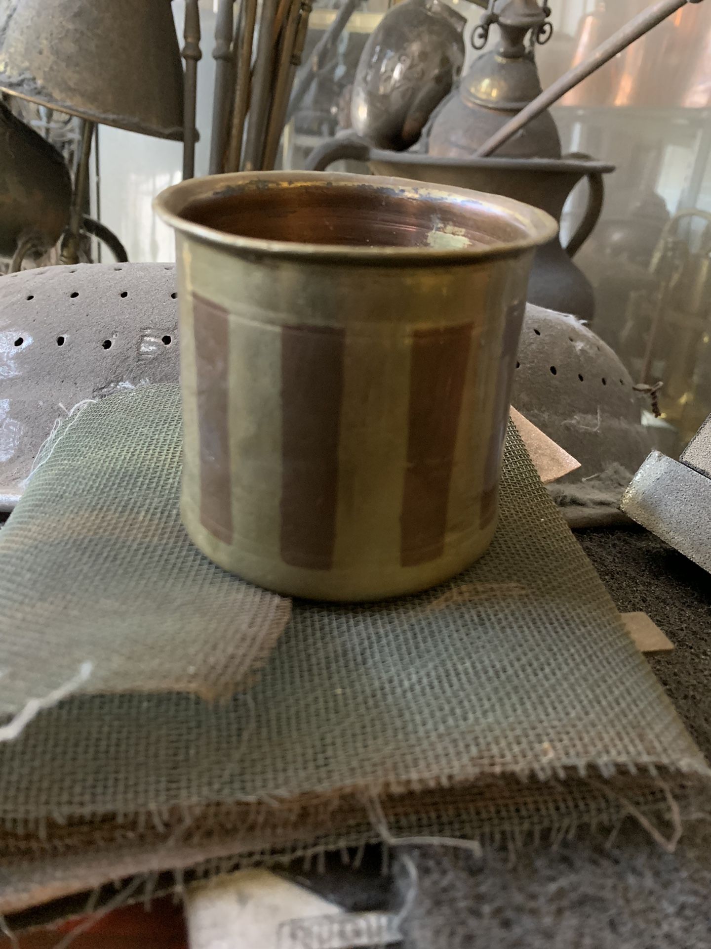 Brass And Copper Inlay Cup