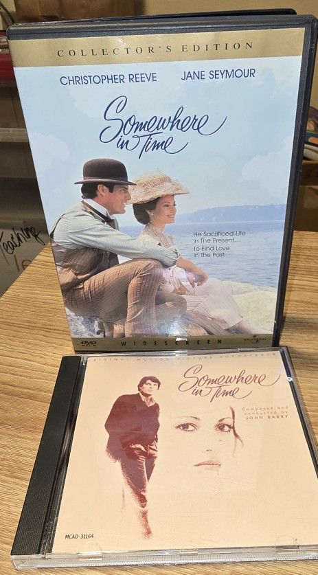 Somewhere in Time (CD + DVD, 1980) Soundtrack + Movie Christopher Reeve