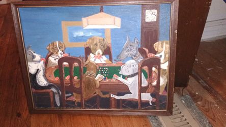 Dogs Playing Cards Picture Frame